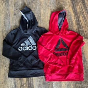 Adidas And Reebok 2 hoodies perfect condition size 8Kids